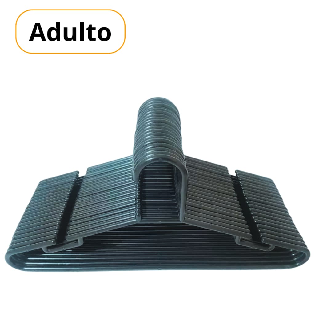 Kit Cabides 60/80/100 Un  Reforçado Adulto Preto Redondo Loja ou Casa Com Gancho