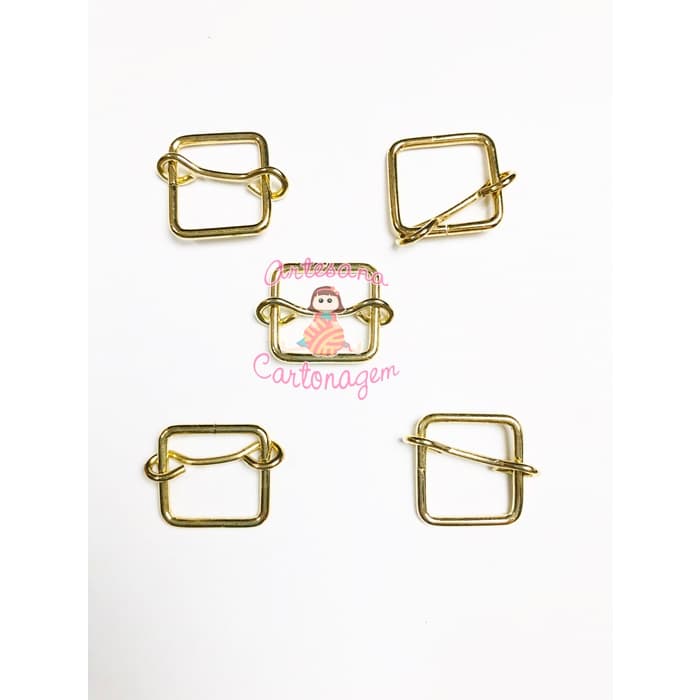 REGULADOR DE ALÇA DE BOLSA DOURADO - 15 MM - 50 UNIDADES