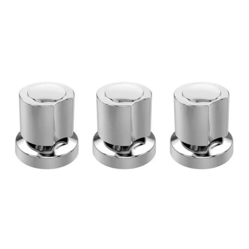Kit 3 peças - Acabamento C40 Luxo Para Registro Chuveiro 1/2 ou 3/4 Polegadas Metal Pressão Gaveta Padrão Deca Banheiro (PADRÃO DECA) - COMPRE MAIS E PAGUE MENOS