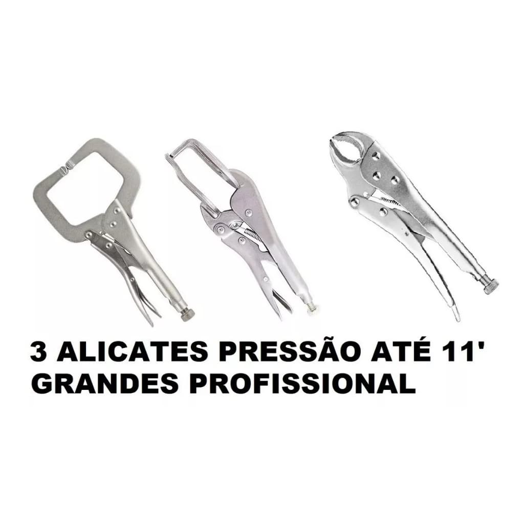 Kit Alicate Pressão Funileiro Solda Tipo U, C E Reta Eda