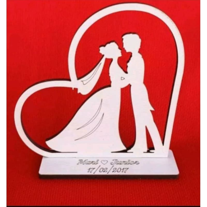 30 Lembrancinhas Casamento  Noivado Encontro de Casais Personalizada mdf branco 10cm