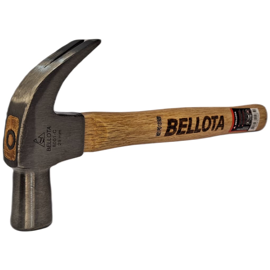 Martelo Unha Bellota 29mm 8001-C Polido Cabo Madeira Imp.