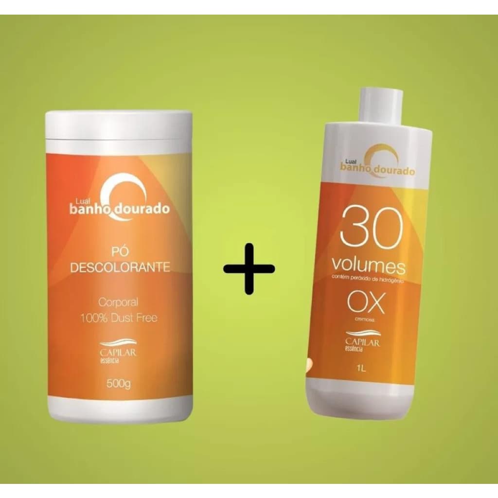 Kit Banho de Lua 30v Lual Banho Dourado 1 litro Capilar Essência