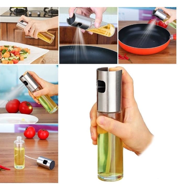 Galheteiro Spray Borrifador Azeite Vinagre Vidro 100ml/Spray Porta Azeite Vinagre 100 ML vidro Sem Desperdício