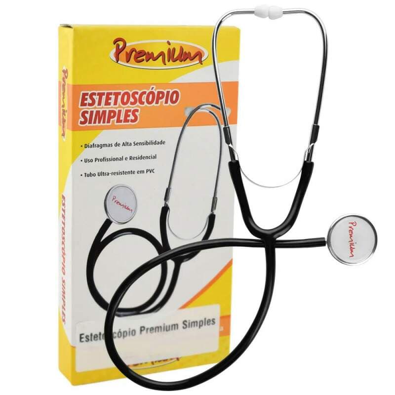 Estetoscópio Simples Adulto Premium Original Anvisa/ Inmetro