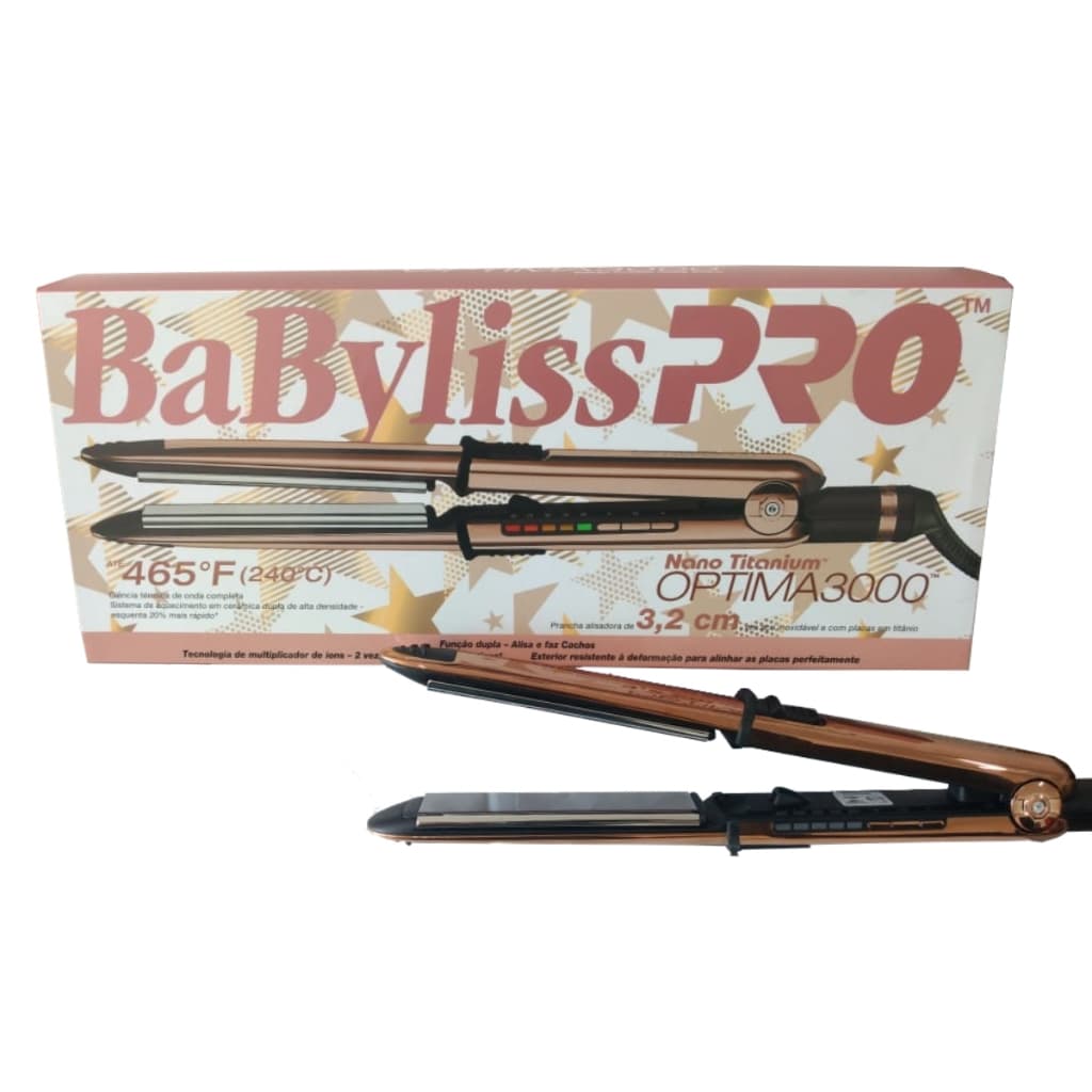 Chapinha De Cabelo Babylisspro Nano Titanium Optima 3000 Rosé 110v