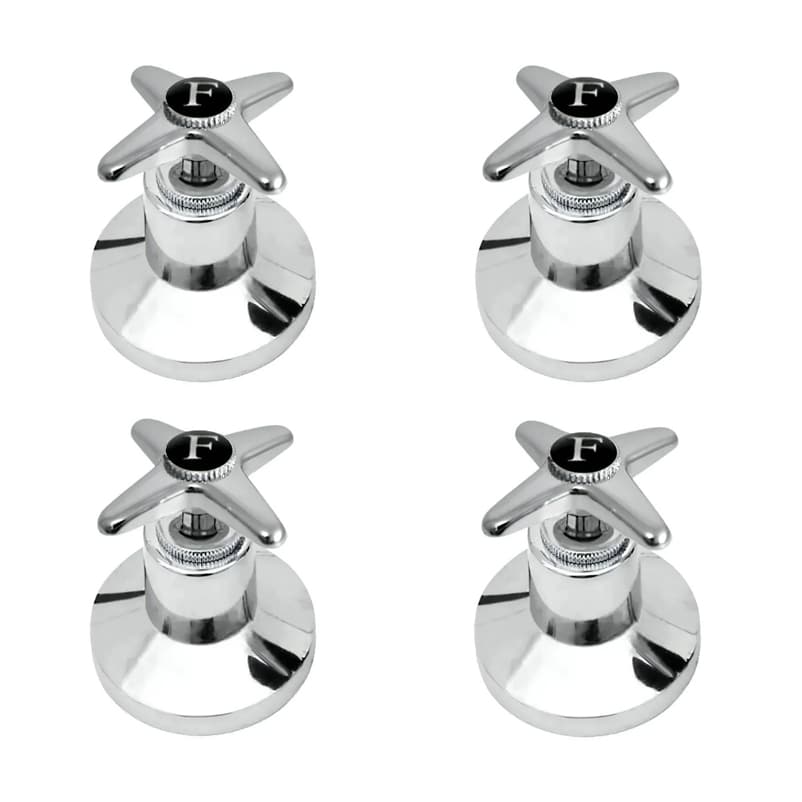 Kit 4 peças - Acabamento C23 Para Registro Chuveiro 1/2 ou 3/4 Polegadas Metal Pressão Gaveta Padrão Deca Banheiro (PADRÃO DECA) - COMPRE MAIS E PAGUE MENOS