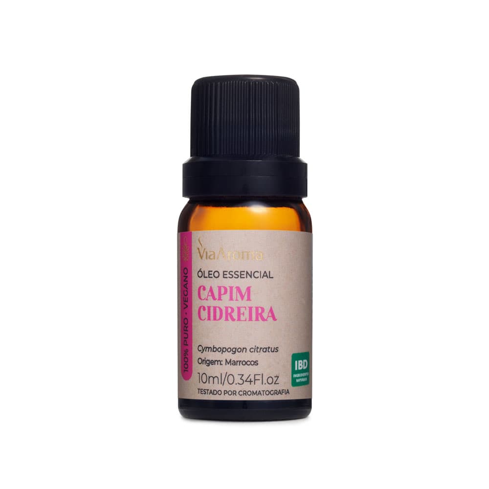 Óleo Essencial Capim Cidreira 10ml 100% Puro Via Aroma
