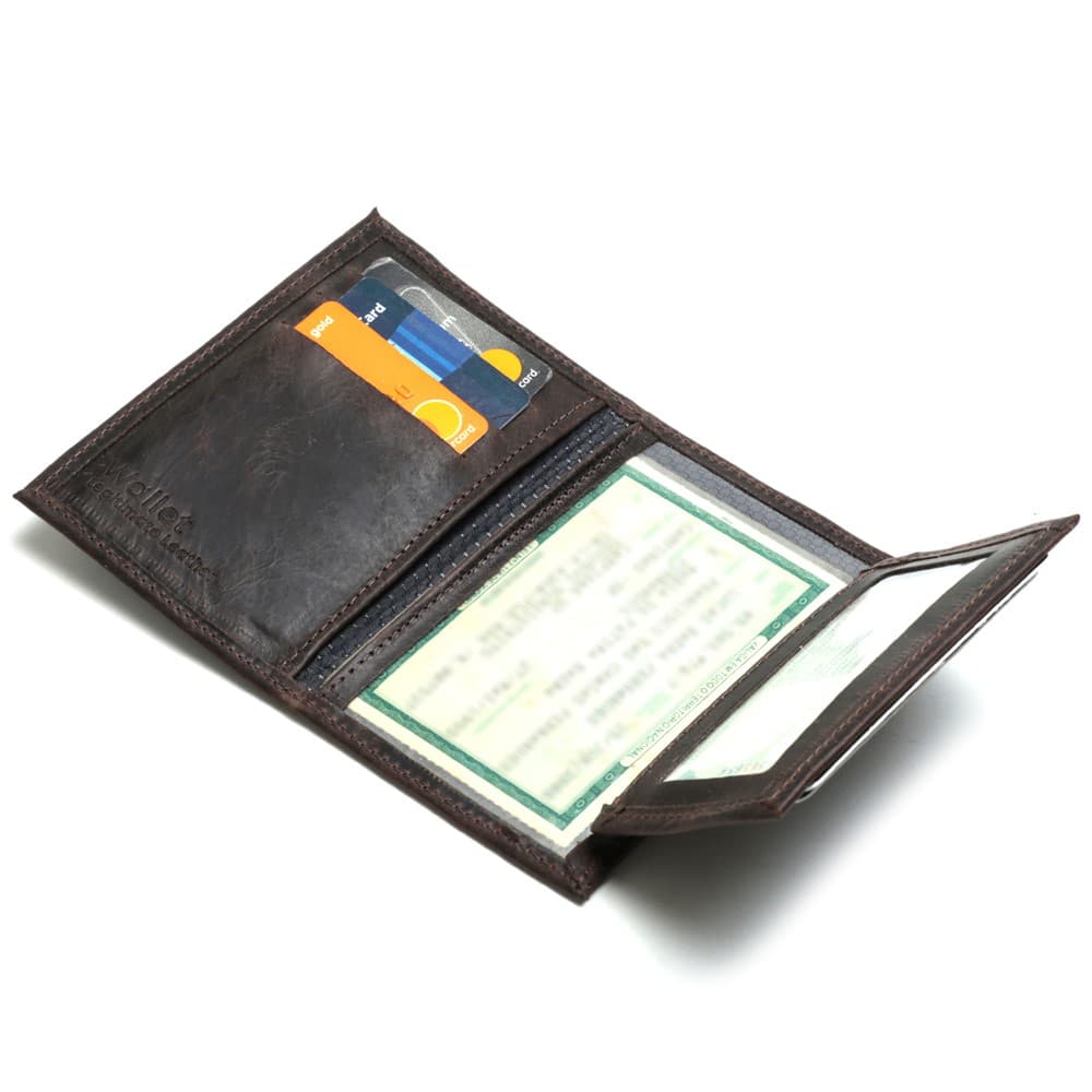 Carteira Masculina Pequena Slim Em Couro Legítimo Porta Documento Carro Cartão RG CNH Bolso Moderna
