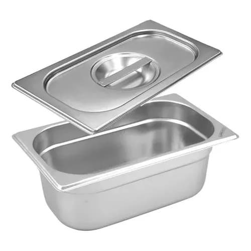 Kit Cuba Gn 1/4 X 100mm Inox + Tampa Estampada Gratis novas em Inox