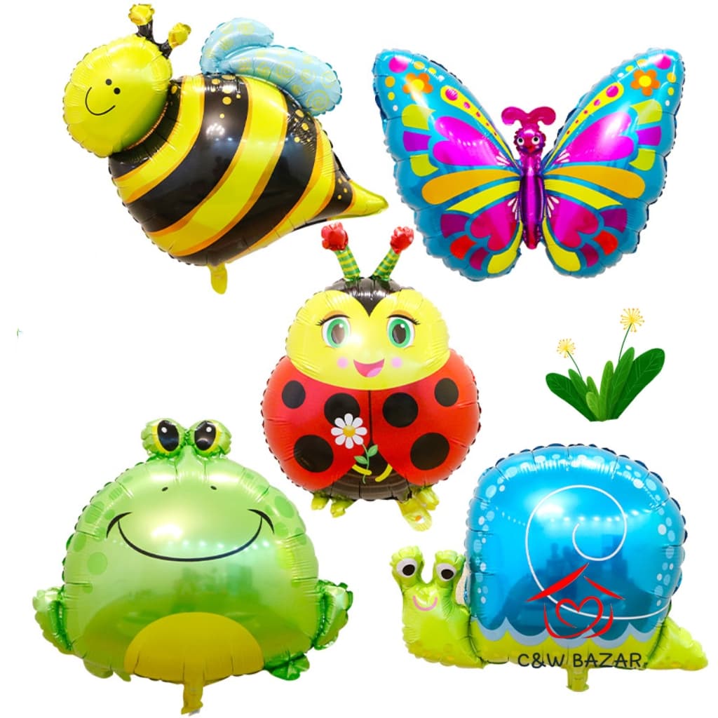 10 Balão Insetos Metalizados Jardim Festa Encantado Garden Decoração 30cm