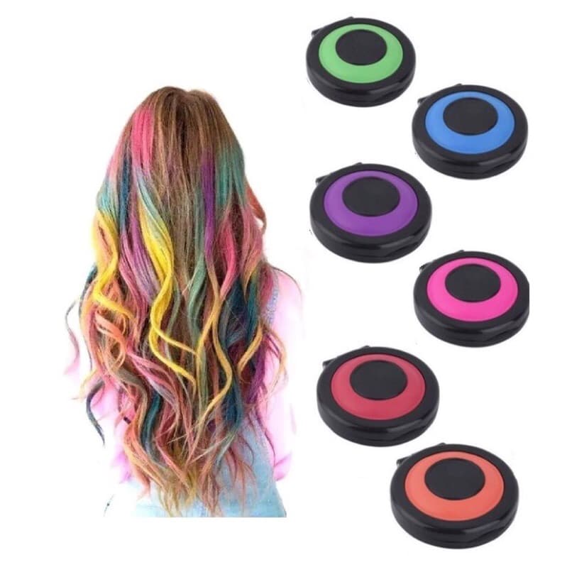 Kit Colorante De Cabelo 4/6 Cores para Festas Carnaval Eventos