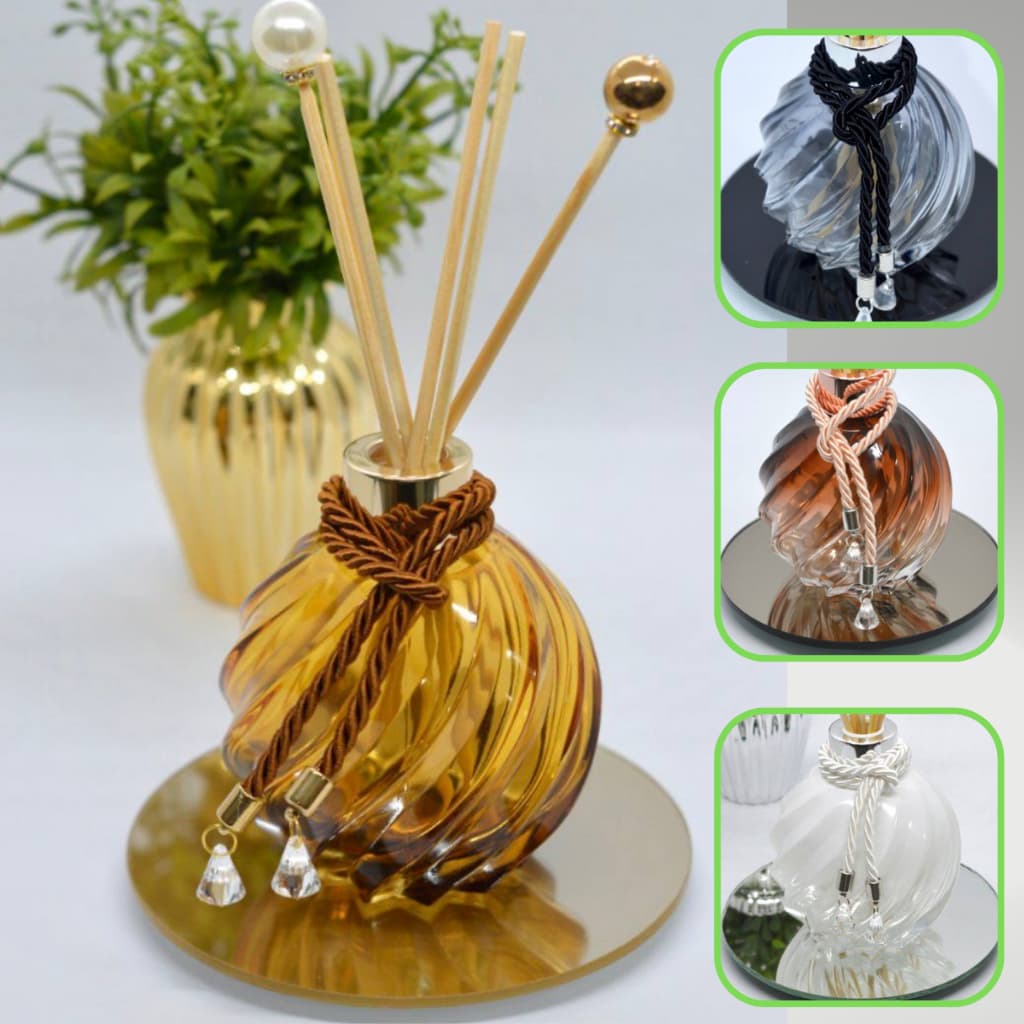 Kit Aromatizador Difusor de ambiente + Espelho Redondo Decorativo linha Luxo
