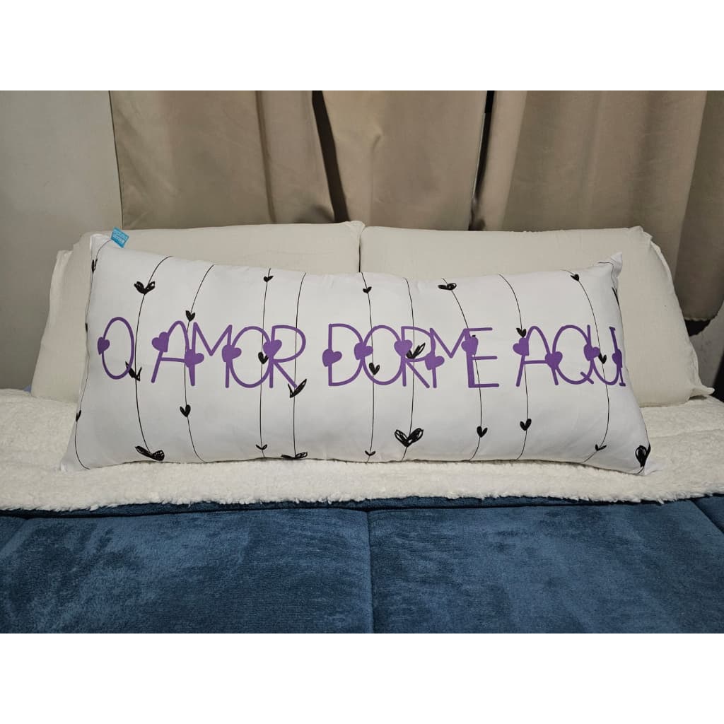 Capa de Travesseiro de Corpo Estampado Xuxinho O Amor Dorme Aqui