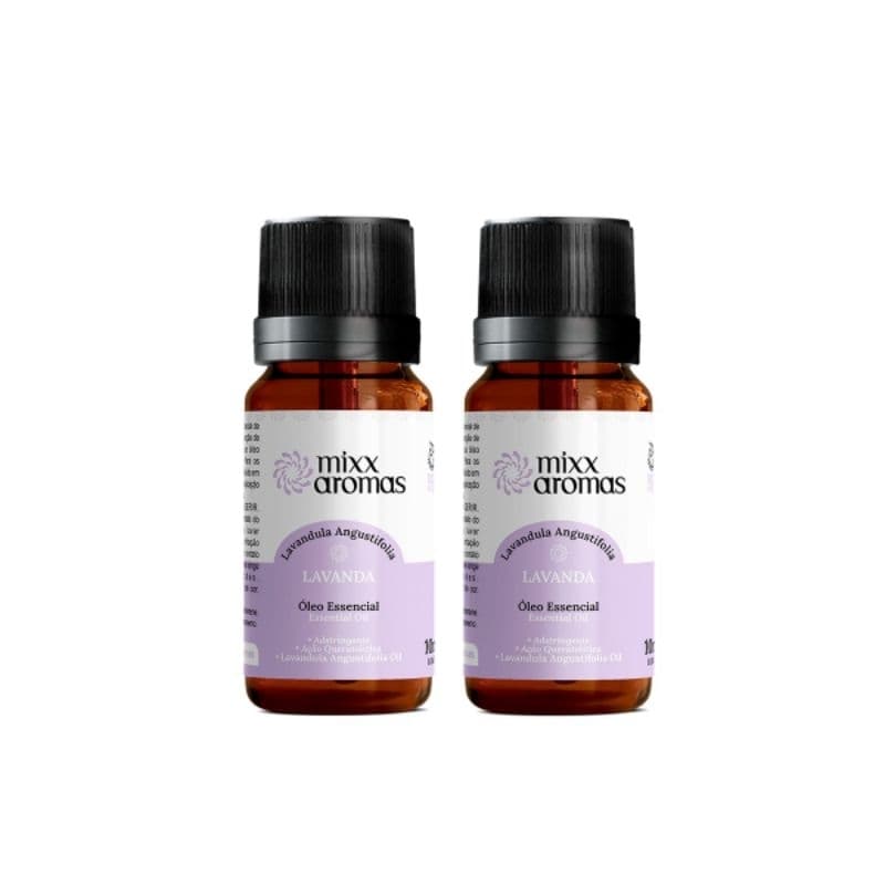 Kit 2 óleo essencial 10ml mixx aromas escolha o seu lavanda melaleuca alecrim menta piperita laranja