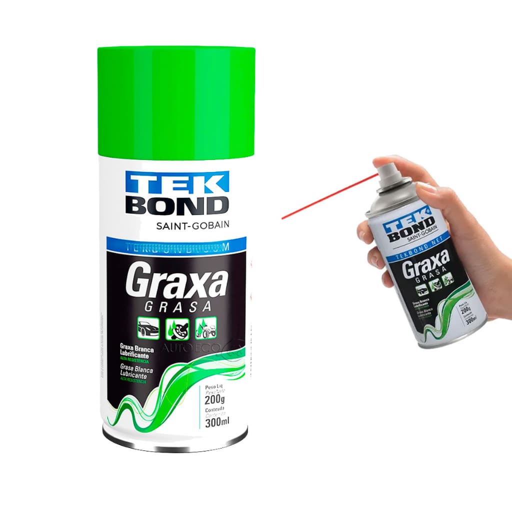 Graxa Branca Em Spray Tekbond 300ml Carro Moto Portas