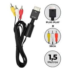 Cabo Av Audio E Video Rca Playstation Ps3 Ps2 Ps1