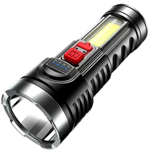 Lanterna led (602100) multifuncional flashlight USB Recarregável