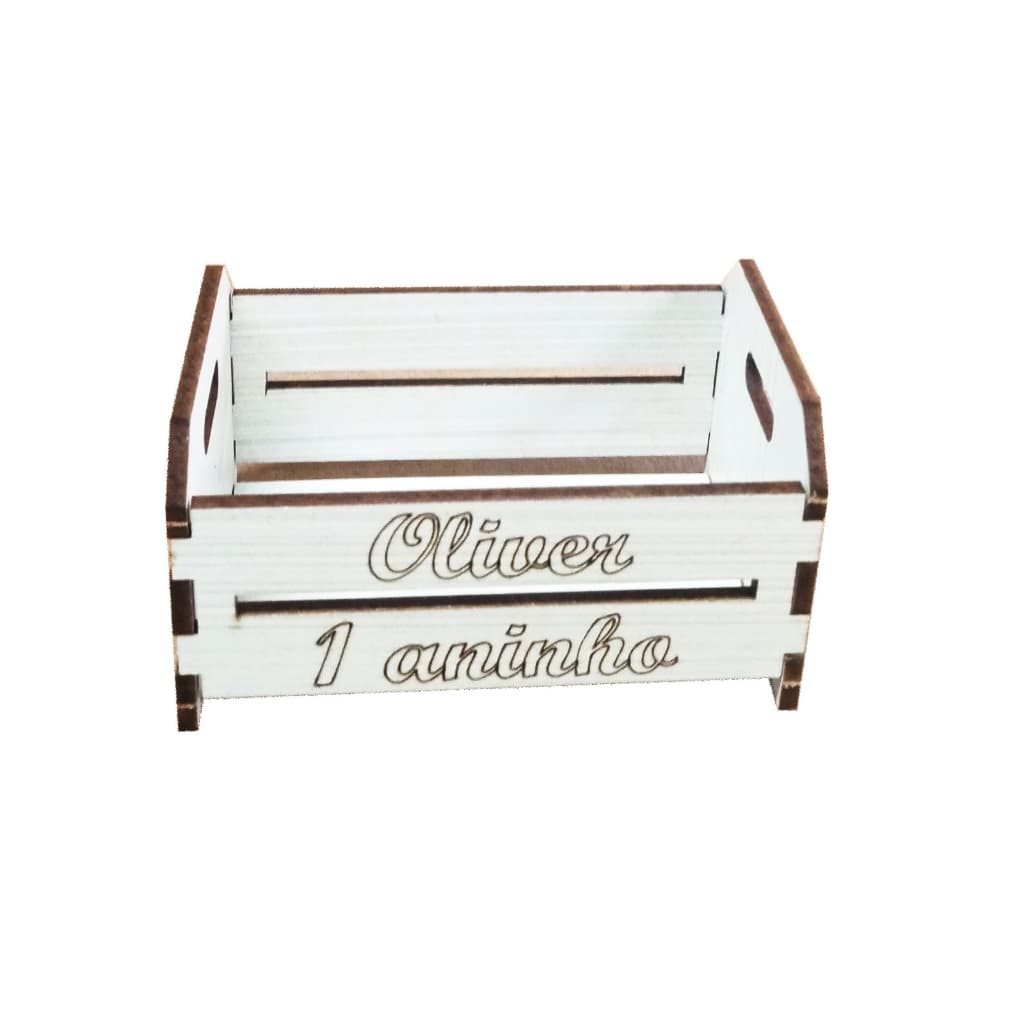 Kit 10 uni de Caixotinho NOME PERSONALIZADO BRANCO  / Decoração Lembrancinha Festa Aniversário