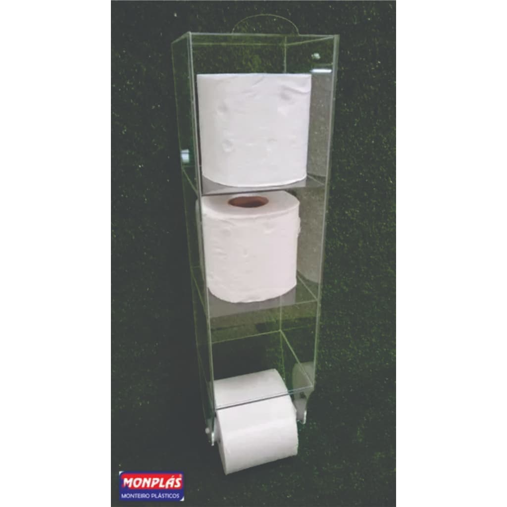 Porta Papel Higienico Em Acrilico Cabe 4 Unidades