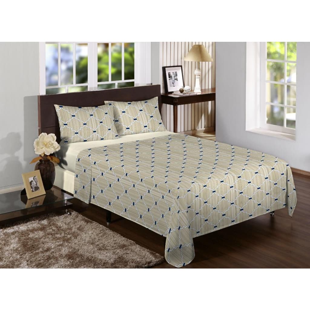 JOGO DE LENÇOL QUEEN CAMA BOX  - PERCAL 200 FIOS
