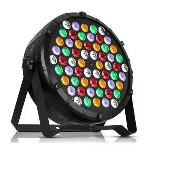 1 Refletor Par 54 Leds Slim 3w Rgbwa Dmx Strobo Forte Festa