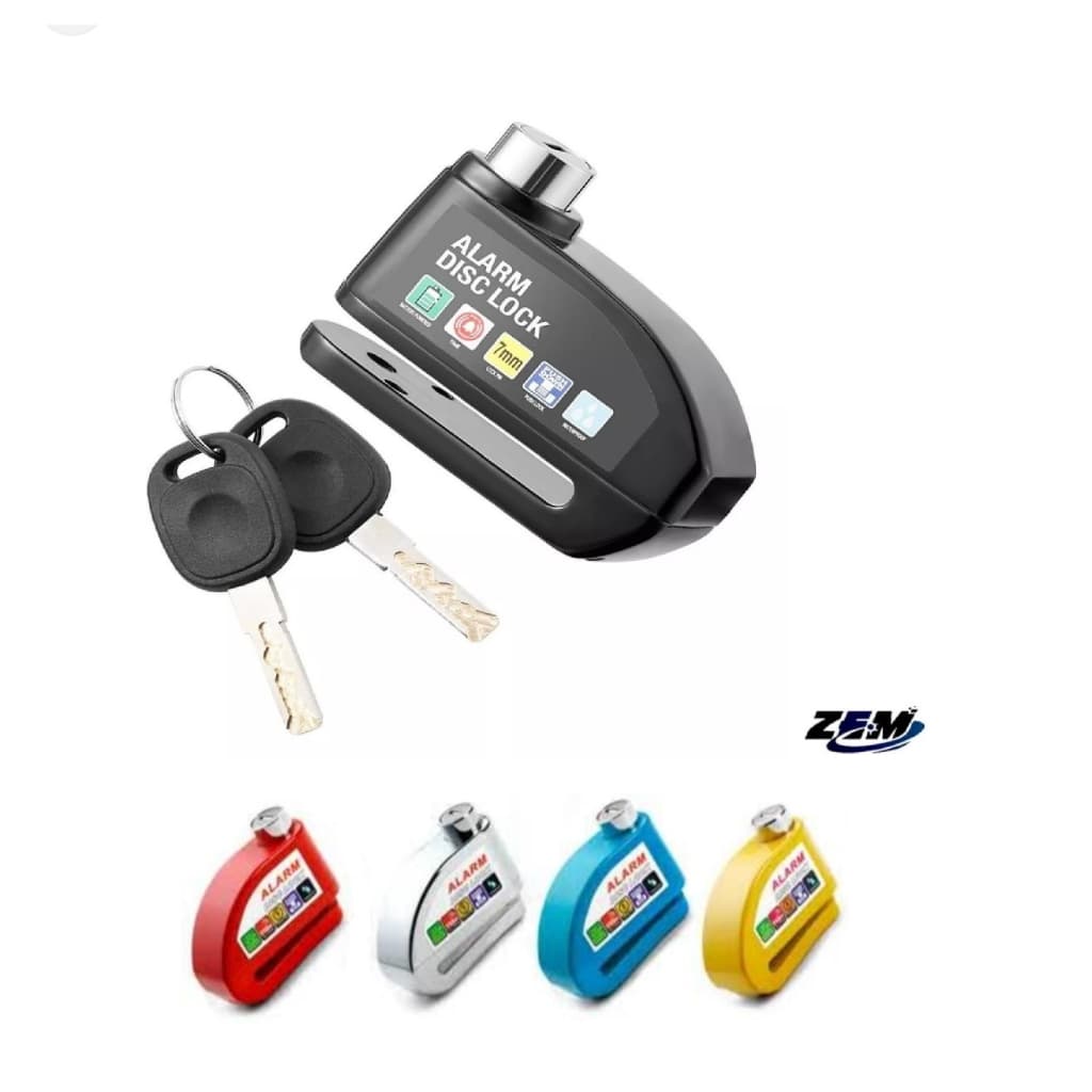 Trava De Freio Disco Com Alarme Sonoro Para Moto Bike Com duas Chaves