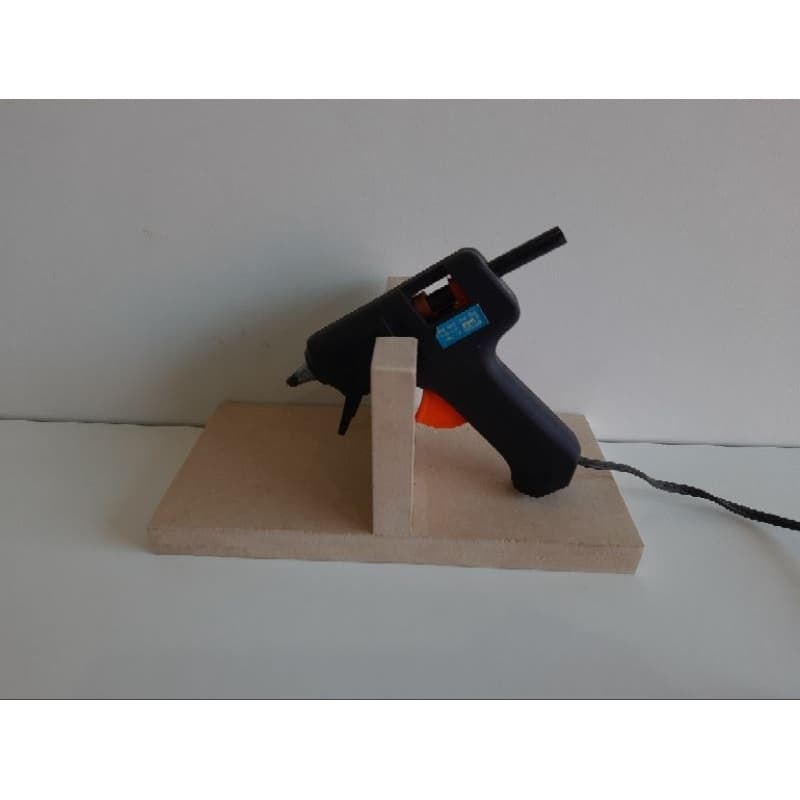 Suporte para pistola de cola quente em mdf cru