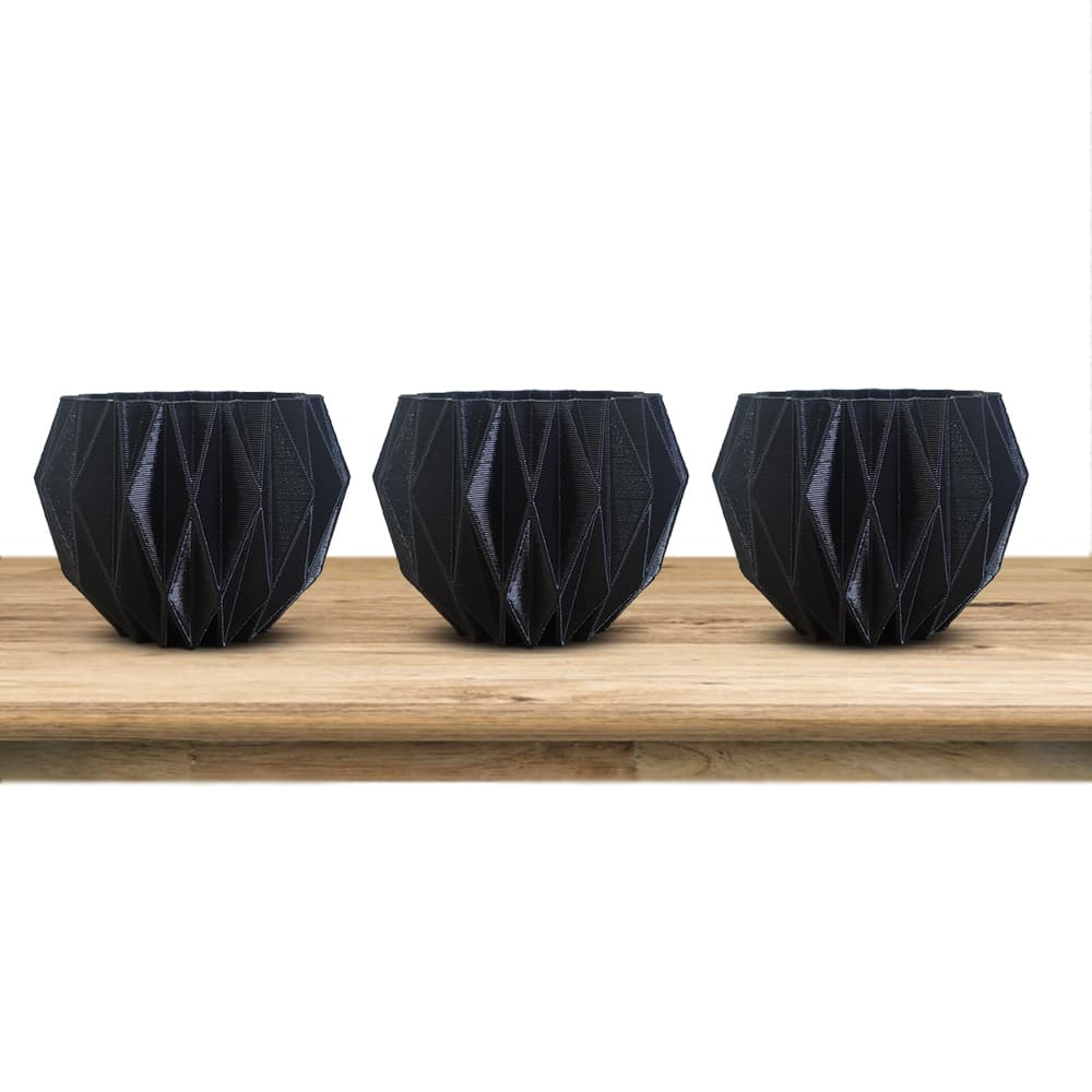 Kit Vaso Decorativo Origami Enfeite Sala Rack Flor p/ Suculenta