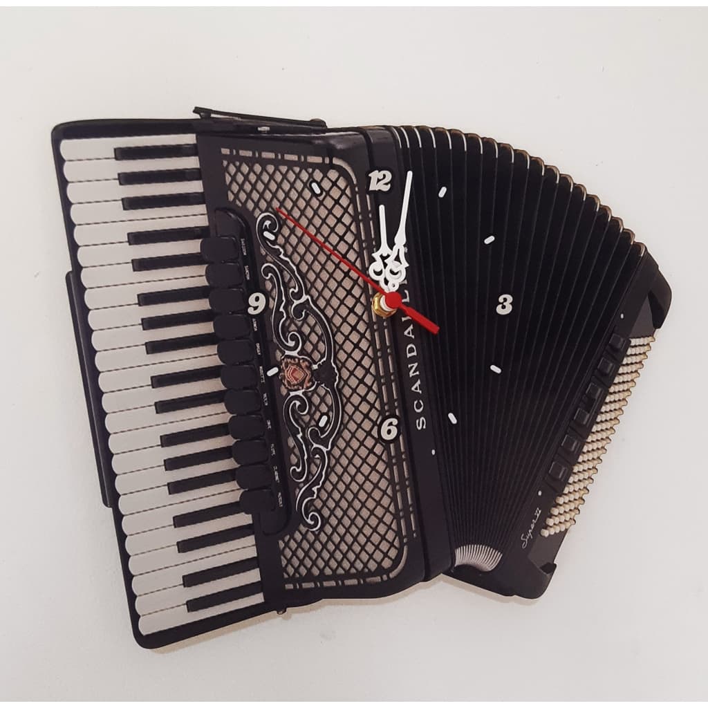 Relógio de parede acordeon Scandalli, Todeschini Sanfona, instrumentos musicais