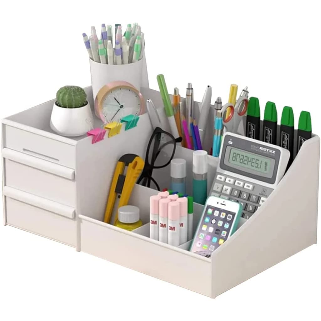 Organizador de Mesa Multiuso com Gavetas Escritório Maquiagem