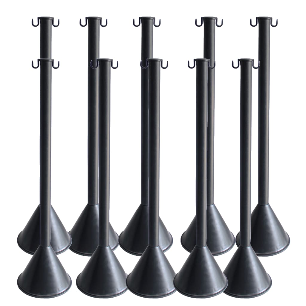 10 Organizadores Filas Pedestal Preto