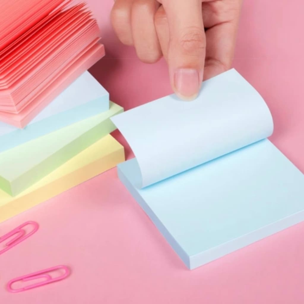 Bloco Adesivo Papel Lembrete Com 80 Folhas De Varios Tamanhos  Bloco Adesivo Papel Lembrete