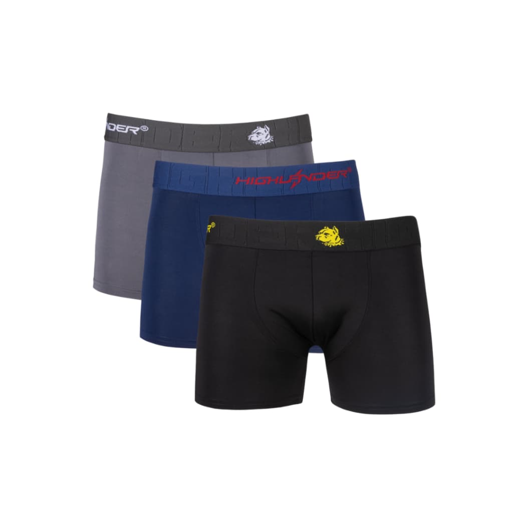 Cuecas Plus Size Boxer KIT Com 3 Unidades Lisa Romantic Com Elástico 50 cm