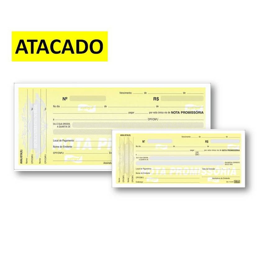 Nota Promissoria Pequena e Grande 50 Folhas PACOTE - tilibra