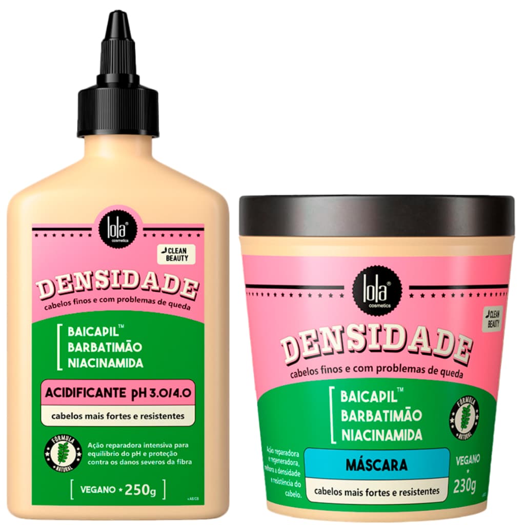 Kit Densidade: Mascara 230grs + Acidificante 250grs - Lola Cosmetics
