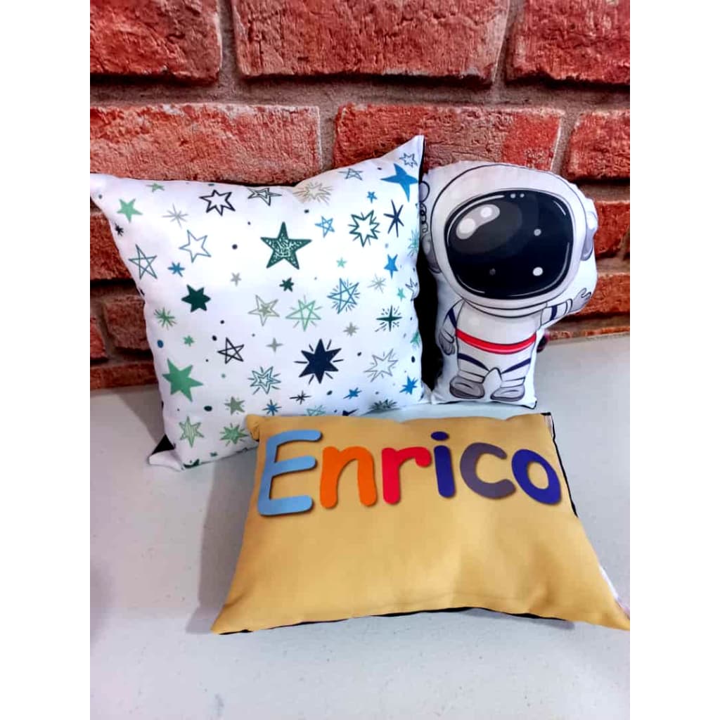Kit Almofada Decorativa Para Quarto com nome 3 peças