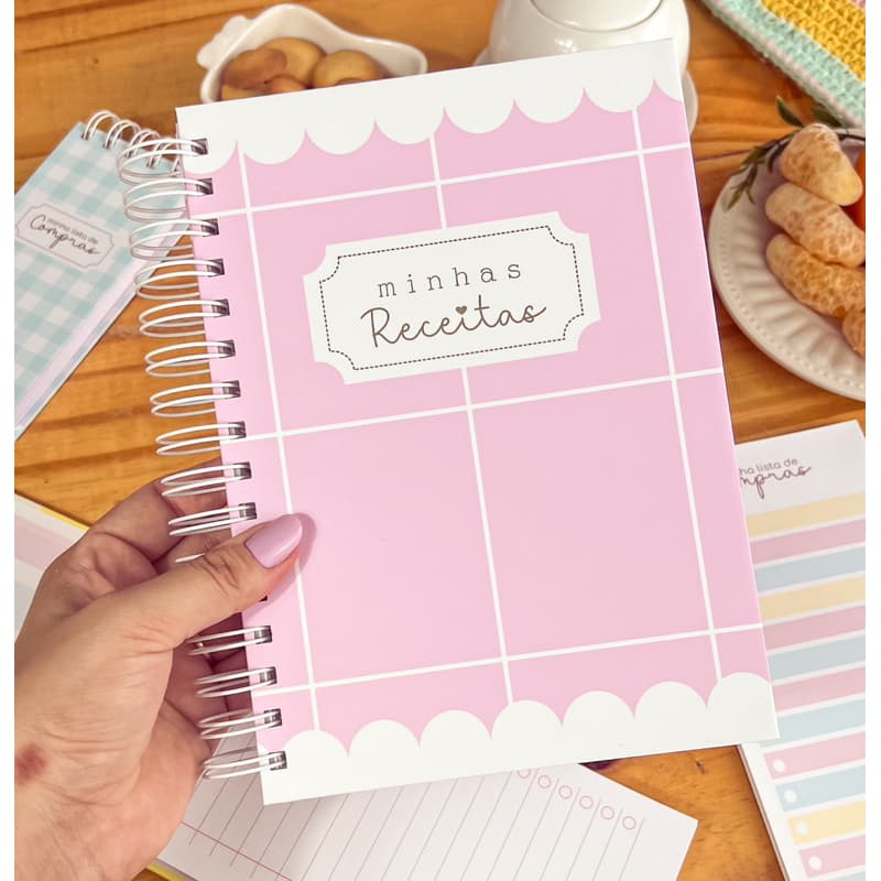 Caderno de receitas Dia a Dia Personalizado com nome Coleção 2026