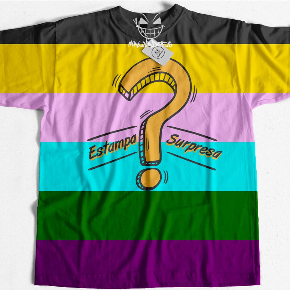 Camiseta Surpresa Estampa Aleatória