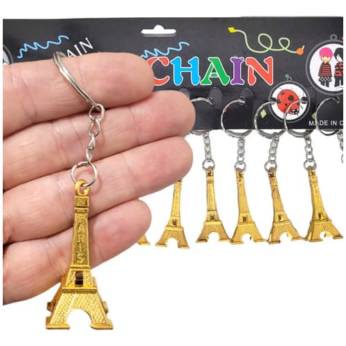 Kit 12 Chaveiro Torre Eiffel Paris Metal Presente Atacado Turismo