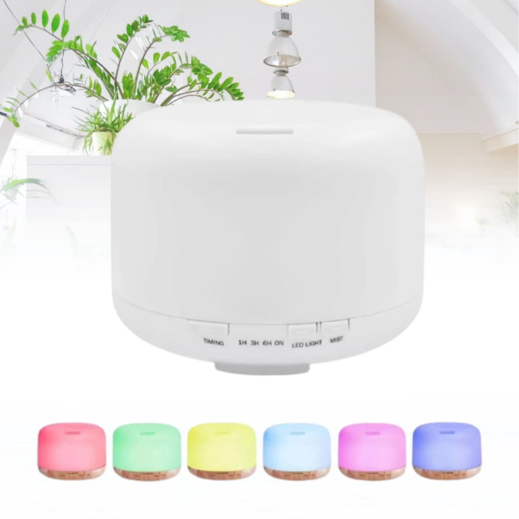 Difusor Aromatizador Umidificador De Ar E Óleos Essenciais Relaxante