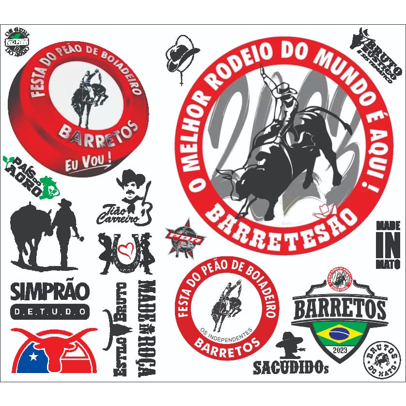 C18 adesivos para carro moto capacete notbook, Adesivos barretesão Diferente Boa Resolução Super Cartela barretos