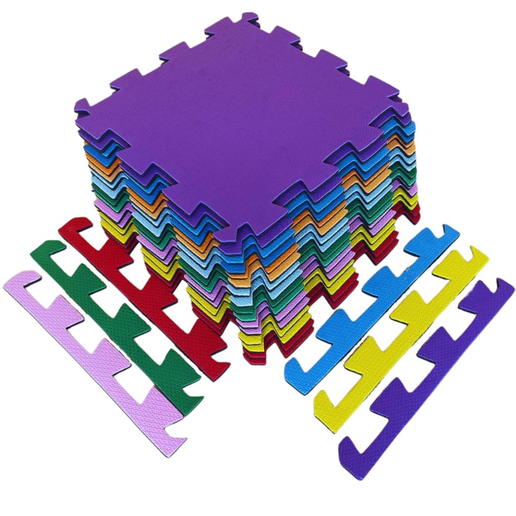 Kit 30 Tatames 50x50 10mm - Colorido Economico