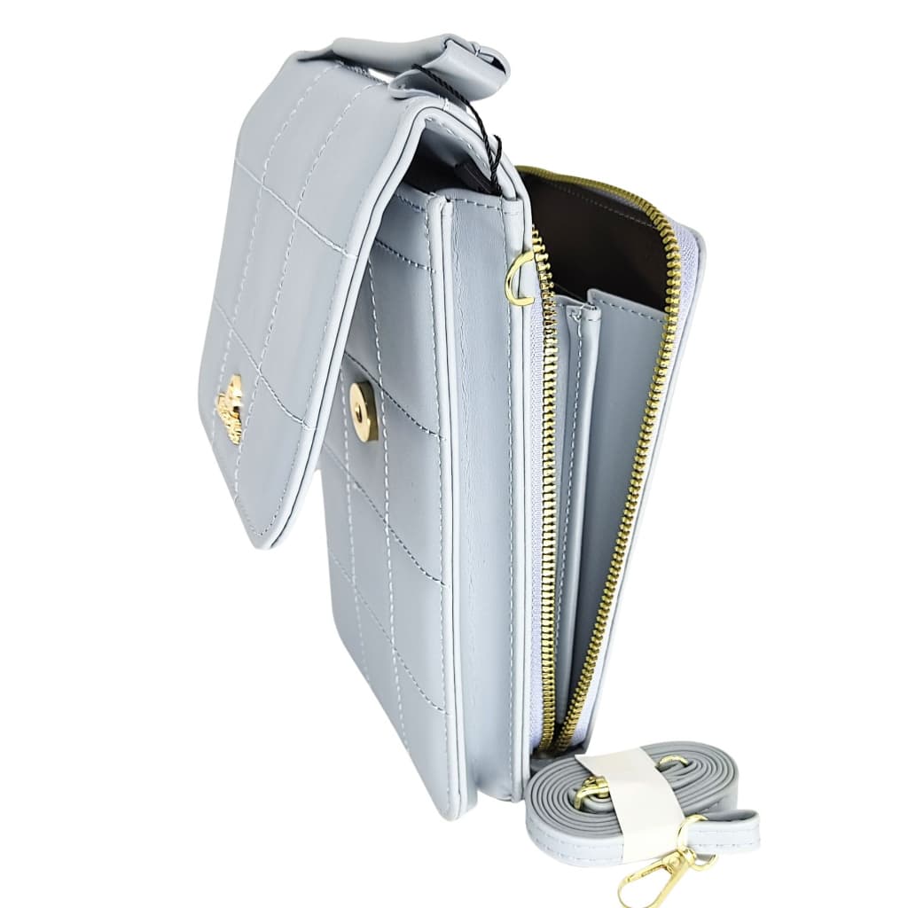 Bolsa feminina transversal porta celular carteira tiracolo nf com botão e ziper envio rápido cores