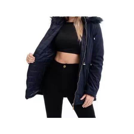 CASACO JAQUETA PARKA FEMININA DUPLA FACE COM CAPUZ 008 009