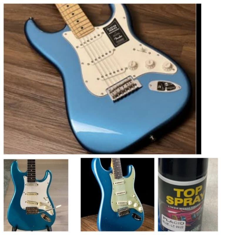 Placid Blue SPRAY Guitarras Metálico Top Spray