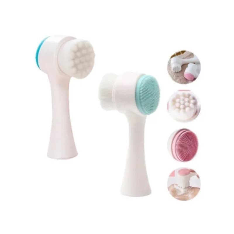 Escova Limpeza Facial 2 Em 1 Massagem Esponja - Skin Care