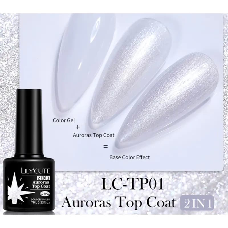Top Coat Lilycute Aurora Nail Art
