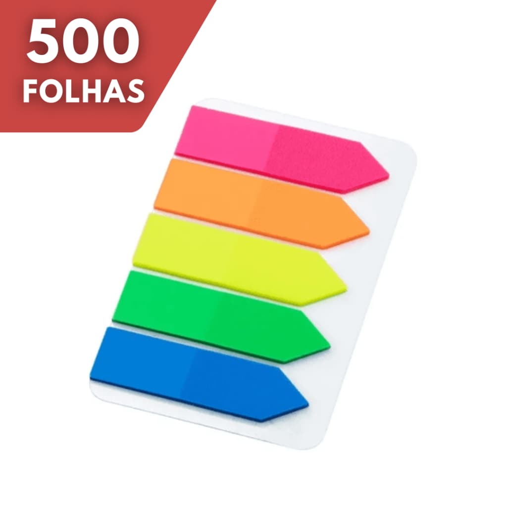 100/500 Marcador De Página 5 cores Lembrete Adesivo Organizador Prático Estudo Escritório