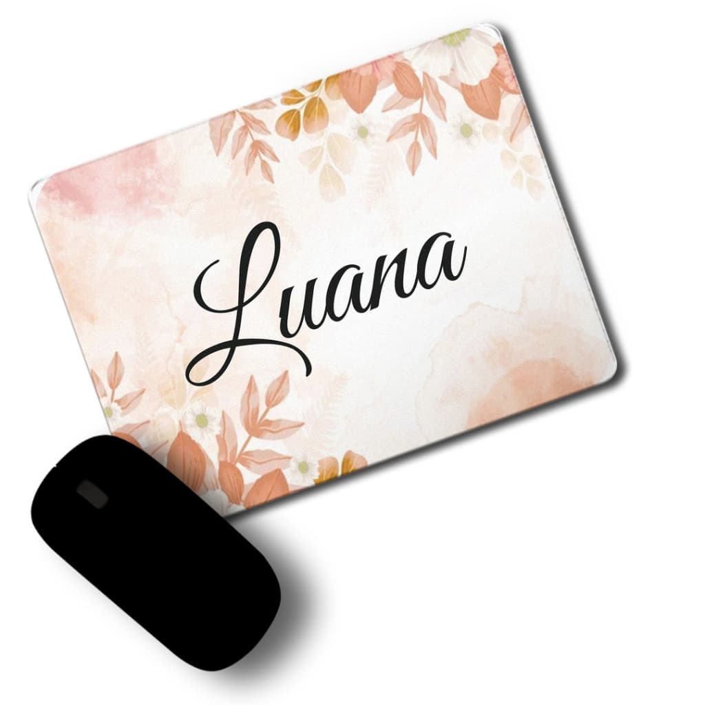 Mouse Pad Feminino Personalizado Com Nome Florido